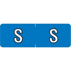 Barkley ABAM Compatible Mini "S" Labels, Laminated Stock, 1/2" X 1-1/2" Individual Letters - Roll of 500