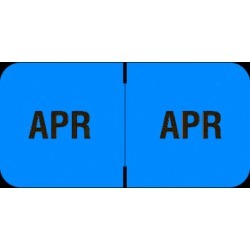 Barkley FMBLM Compatible "Apr" Month Labels, Laminated Stock,1-1/2" x 3/4", Individual Months - Roll of 250