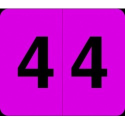Barkley VA Hospital Compatible Numeric "4" Labels, Laminated Stock, 1/2" X 1" Individual Numbers - Roll of 1000