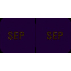 Barkley FMBLM Compatible "Sep" Month Labels, Laminated Stock,1-1/2" x 3/4", Individual Months - Roll of 250
