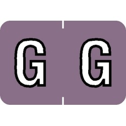 Barkley ABKM Compatible "G" Labels, Laminated Stock, 1" X 1-1/2" Individual Letters - Roll of 500