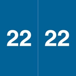 Ames Compatible "22" Yearband Labels, 1-7/8" X 1-7/8" Roll of 500