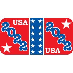 Patriot Compatible "22" Yearband Labels, Patriotic Labels,Laminated Stock 1-1/2" x 3/4" - 500 per Roll