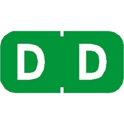 Tab Compatible Mini "D" Labels, Vinyl Kimdura Stock, 1/2" X 1" Individual Letters - Roll of 500