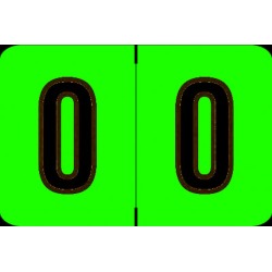 Barkley NCPM Compatible Numeric "0" Labels, Laminated Stock, 1" X 1-1/2" Individual Numbers - Roll of 500