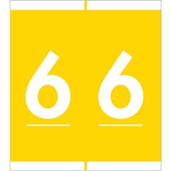 Barkley NSFM Compatible "6" Numeric Labels, Laminated Stock, 1-11/16" X 1-1/2" Individual Numbers - Roll of 500