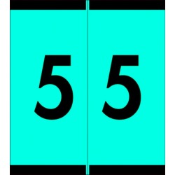 Barkley FNAVM Compatible "5" Labels, Laminated Stock, 1-11/16" X 1-1/2" Individual Numbers - Roll of 500