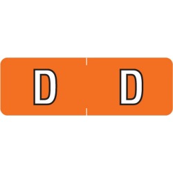 Barkley ABAM Compatible Mini "D" Labels, Laminated Stock, 1/2" X 1-1/2" Individual Letters - Roll of 500