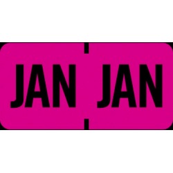 Tab Compatible "Jan" Month Labels, Vinyl Kimdura Stock, 1" X 1/2", Individual Months - Roll of 1000