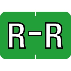 Barkley ABKM Compatible "R" Labels, Laminated Stock, 1" X 1-1/2" Individual Letters - Roll of 500