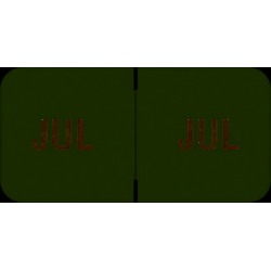 Barkley FMBLM Compatible "Jul" Month Labels, Laminated Stock,1-1/2" x 3/4", Individual Months - Roll of 250