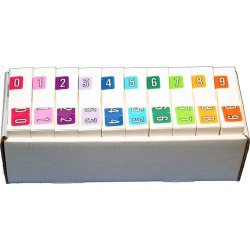 Barkley NCPM Compatible Numeric Labels, Laminated Stock, 1" X 1-1/2" Individual Numbers - Roll of 500