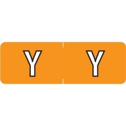 Barkley ABAM Compatible Mini "Y" Labels, Laminated Stock, 1/2" X 1-1/2" Individual Letters - Roll of 500