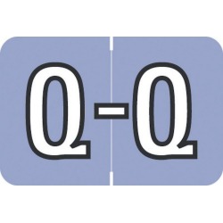 Barkley ACPM Compatible "Q" Labels, Laminated Stock, 1" X 1-1/2" Individual Letters - Roll of 500