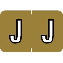 Barkley ABKM Compatible "J" Labels, Laminated Stock, 1" X 1-1/2" Individual Letters - Roll of 500
