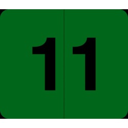 Barkley VA Hospital Compatible Numeric "1" Labels, Laminated Stock, 1/2" X 1" Individual Numbers - Roll of 1000