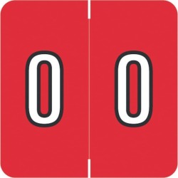 Barkley FNDBM Compatible "0" Numeric Labels, Laminated Stock, 1-1/2" x 1-1/2" Individual Numbers - Roll of 500