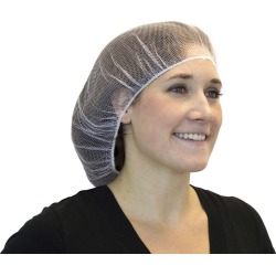 Hair Net, Fine Mesh Nylon, White, 18" (1000 Per Case)