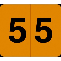 Barkley VA Hospital Compatible Numeric "5" Labels, Laminated Stock, 1/2" X 1" Individual Numbers - Roll of 1000