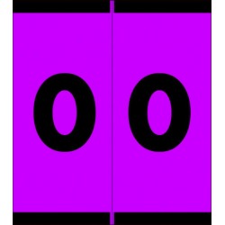 Barkley FNAVM Compatible "0" Labels, Laminated Stock, 1-11/16" X 1-1/2" Individual Numbers - Roll of 500