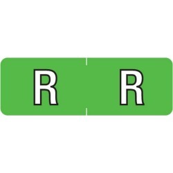 Barkley ABAM Compatible Mini "R" Labels, Laminated Stock, 1/2" X 1-1/2" Individual Letters - Roll of 500