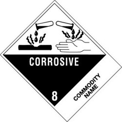 4" x 4-3/4" Corrosive - Paint Related Materials UN3066 Labels (500 per Roll)