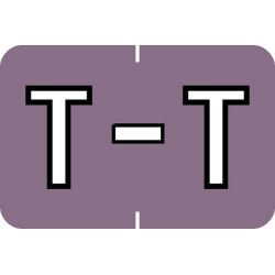 Barkley ABKM Compatible "T" Labels, Laminated Stock, 1" X 1-1/2" Individual Letters - Roll of 500