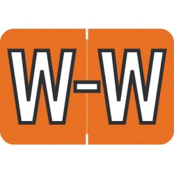 Barkley ACPM Compatible "W" Labels, Laminated Stock, 1" X 1-1/2" Individual Letters - Roll of 500