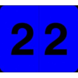 Barkley VA Hospital Compatible Numeric "2" Labels, Laminated Stock, 1/2" X 1" Individual Numbers - Roll of 1000