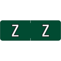 Barkley ABAM Compatible Mini "Z" Labels, Laminated Stock, 1/2" X 1-1/2" Individual Letters - Roll of 500