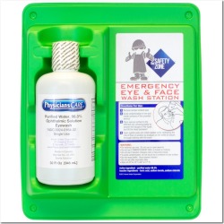 32 Oz. Wall Mount, Single Bottle Eye Wash Station (Sold Individually)