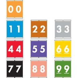 Barkley NSFM Compatible Numeric Labels, Laminated Stock, 1-11/16" X 1-1/2" Individual Numbers - Roll of 500