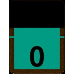 Tab Compatible Numeric "0" Labels, Vinyl Kimdura Stock, 1" x 3/4" Individual Numbers - Roll of 500