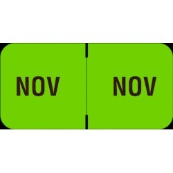 Barkley FMBLM Compatible "Nov" Month Labels, Laminated Stock,1-1/2" x 3/4", Individual Months - Roll of 250