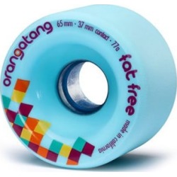 Orangatang Fat Free Freeride Longboard Wheels - blue (77a) 65mm