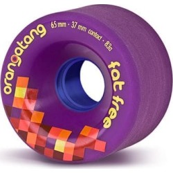 Orangatang Fat Free Freeride Longboard Wheels - purple (83a) 65mm