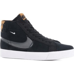Nike SB Zoom Blazer Mid PRM Skate Shoes - black/anthracite-black-white-desert ochre-white 9.5