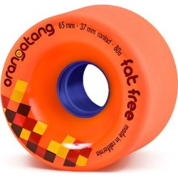 Orangatang Fat Free Freeride Longboard Wheels - orange (80a) 65mm
