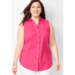 Sleeveless Perfect Shirt - Solid - Magenta - 24 Talbots
