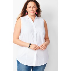 Sleeveless Perfect Shirt - Solid - White - 20 Talbots