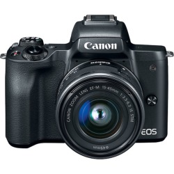 Canon EOS M50 Mirrorless Digital Camera with 15-45mm Lens - Black