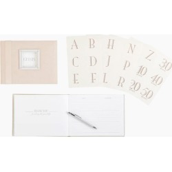 C.R. Gibson White Sands Customizable Guest Book