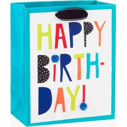 Hallmark Happy Birthday Colorful Letters Medium Gift Bag (9.5")