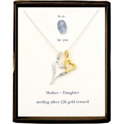 B. U. Jewelry Sterling Silver Mother Daughter Necklace