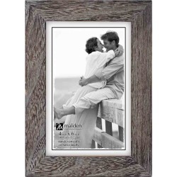 Malden Linear Rustic Wood Picture Frame in Rough Gray