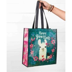 Natural Life Llove you Llots Llama Recycled Bag