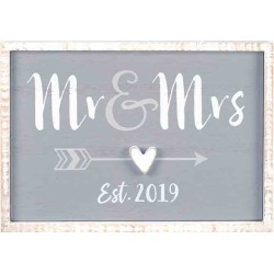 Malden Mr. and Mrs. Est. 2019 Box Sign