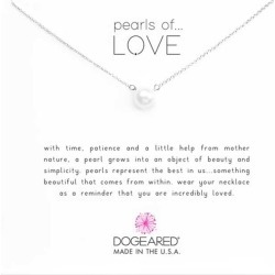 Dogeared Sterling Silver Pearls of Love Necklace