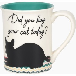 Our Name is Mud Did You Hug Your Cat Today? Stoneware Mug
