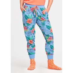 Life is Good Women's Tropical Hibiscus Pattern Snuggle Up Sleep Joggers